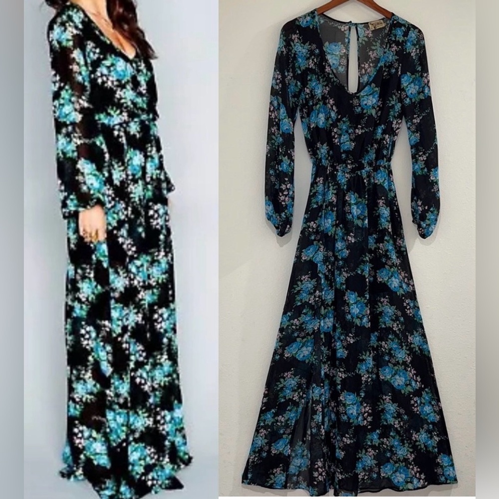 Show Me Your Mumu Jocelyn Maxi Dress ~ in Blue Floral